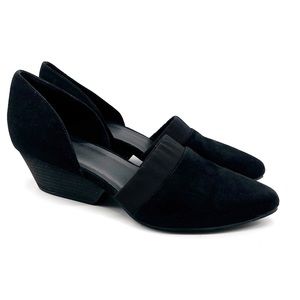 Eileen Fisher D‘0rsay Black Suede Hilly Pumps Comfort Size 11